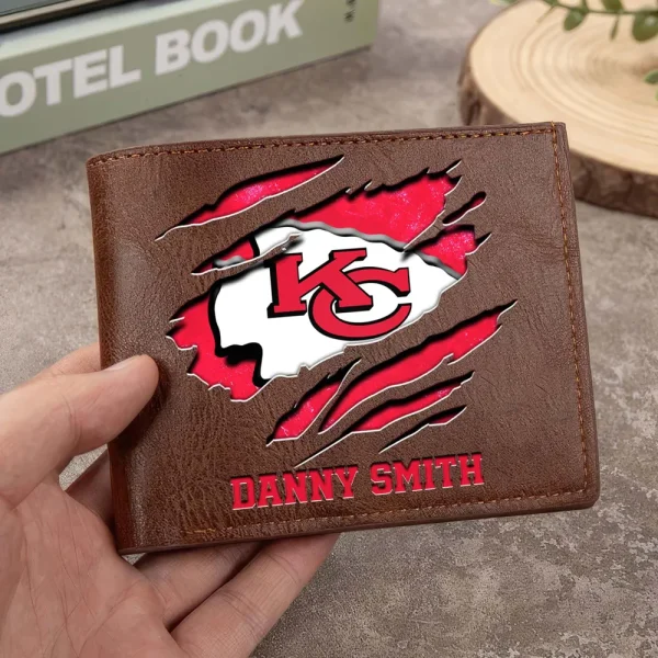 Kansas City Chiefs Men Leather Horizontal Wallet For Fans, Gifts For Football Lovers SPTLHTW048 - Image 8