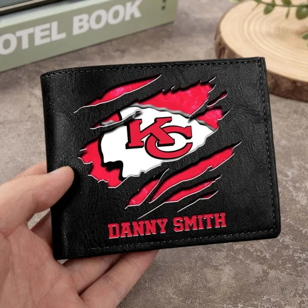 Kansas City Chiefs Men Leather Horizontal Wallet For Fans, Gifts For Football Lovers SPTLHTW048 - Image 9