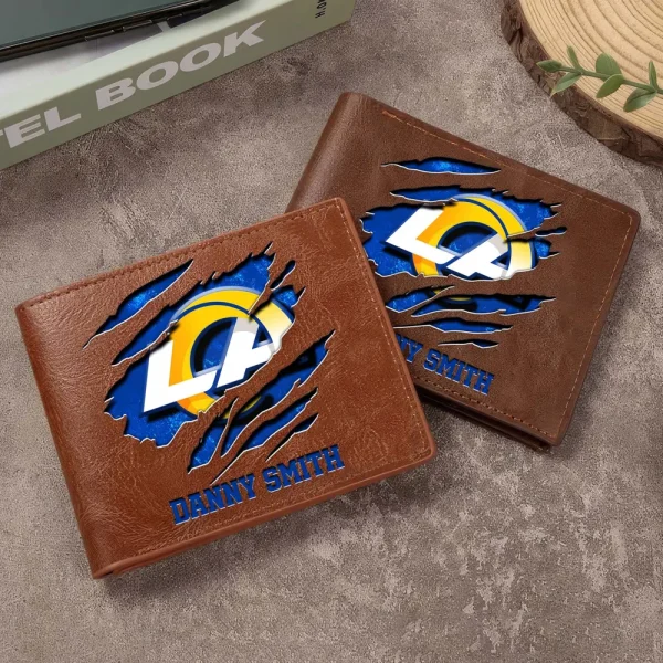 Los Angeles Rams Men Leather Horizontal Wallet For Fans, Gifts For Football Lovers SPTLHTW051 - Image 4