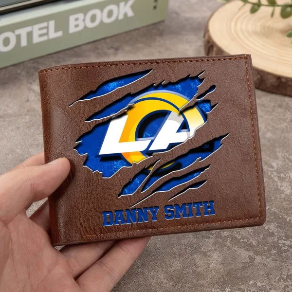 Los Angeles Rams Men Leather Horizontal Wallet For Fans, Gifts For Football Lovers SPTLHTW051 - Image 8