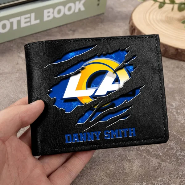 Los Angeles Rams Men Leather Horizontal Wallet For Fans, Gifts For Football Lovers SPTLHTW051 - Image 2