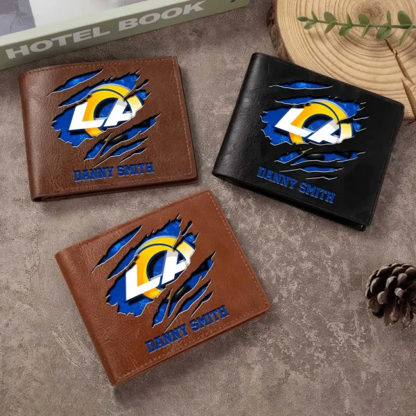 Los Angeles Rams Men Leather Horizontal Wallet For Fans, Gifts For Football Lovers SPTLHTW051 - Image 9