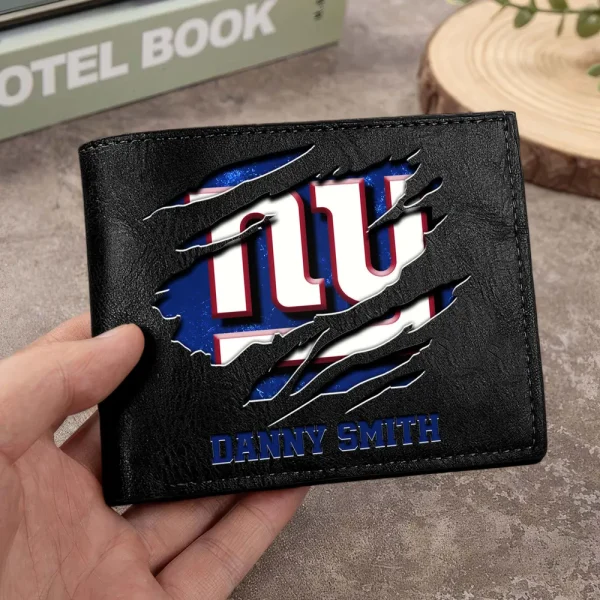 New York Giants Men Leather Horizontal Wallet For Fans, Gifts For Football Lovers SPTLHTW056 - Image 9