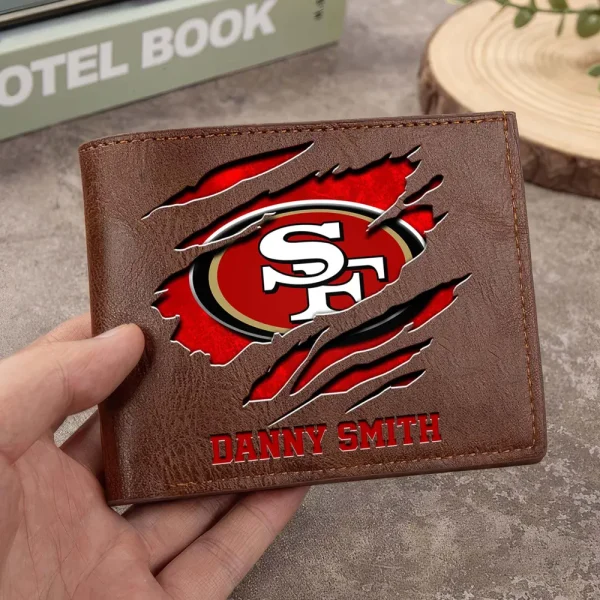 San Francisco 49ers Men Leather Horizontal Wallet For Fans, Gifts For Football Lovers SPTLHTW060 - Image 8