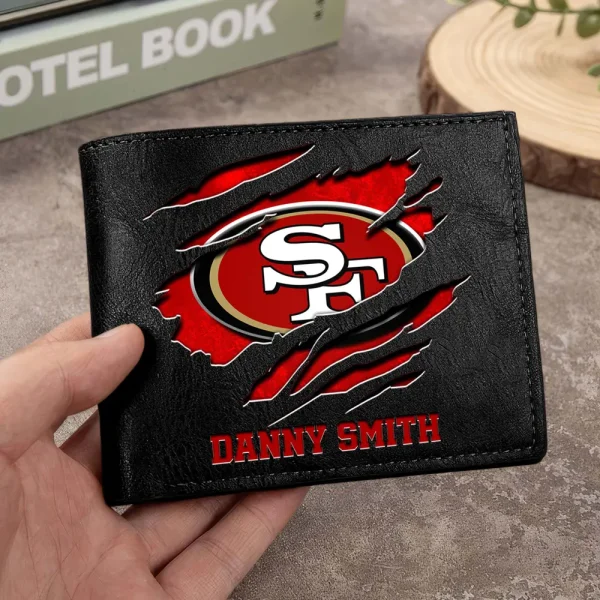 San Francisco 49ers Men Leather Horizontal Wallet For Fans, Gifts For Football Lovers SPTLHTW060 - Image 9