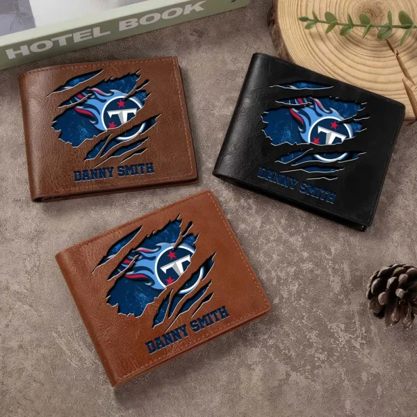 Tennessee Titans Men Leather Horizontal Wallet For Fans, Gifts For Football Lovers SPTLHTW063 - Image 4