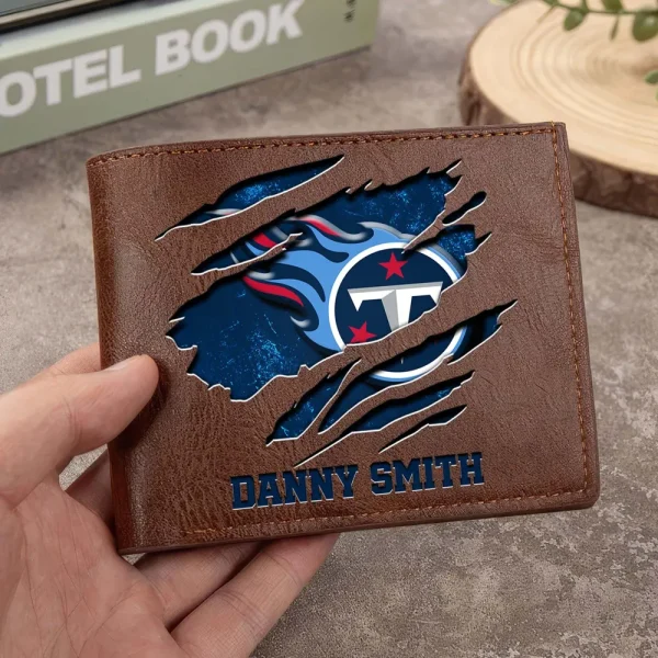 Tennessee Titans Men Leather Horizontal Wallet For Fans, Gifts For Football Lovers SPTLHTW063 - Image 5