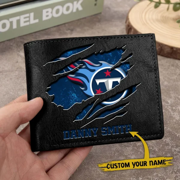 Tennessee Titans Men Leather Horizontal Wallet For Fans, Gifts For Football Lovers SPTLHTW063