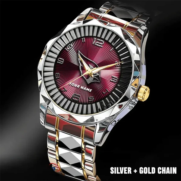 Arizona Cardinals Business Watch For Men Automatic Mechanical Stainless Steel Band 2025 SPTDMW609 - Image 2