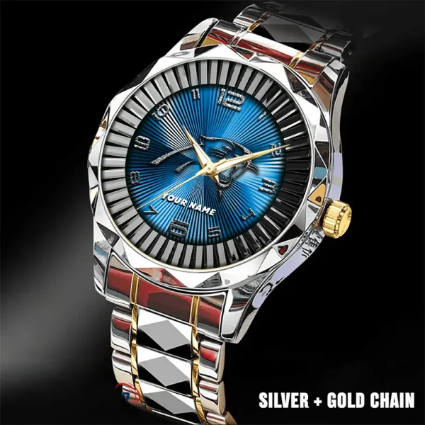 Carolina Panthers Business Watch For Men Automatic Mechanical Stainless Steel Band 2025 SPTDMW613 - Image 2