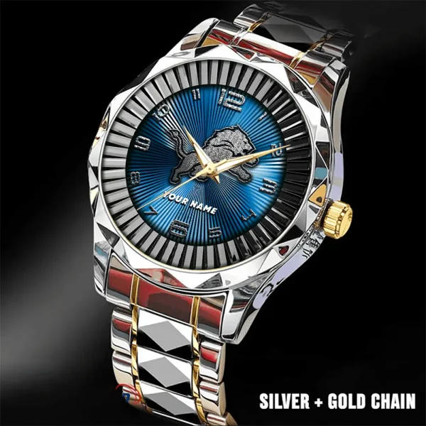 Detroit Lions Business Watch For Men Automatic Mechanical Stainless Steel Band 2025 SPTDMW619 - Image 2