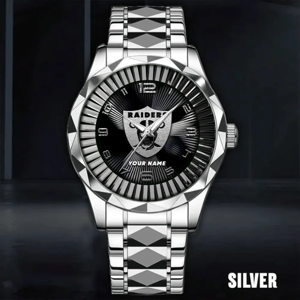 Las Vegas Raiders Business Watch For Men Automatic Mechanical Stainless Steel Band 2025 SPTDMW625 - Image 2