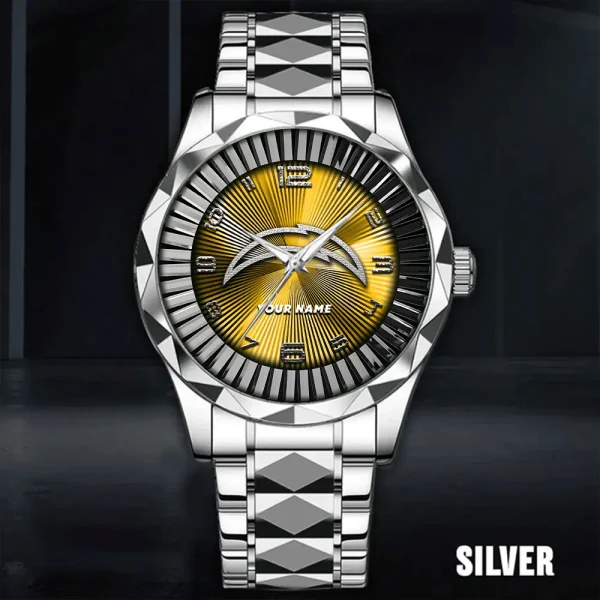 Los Angeles Chargers Business Watch For Men Automatic Mechanical Stainless Steel Band 2025 SPTDMW626 - Image 5