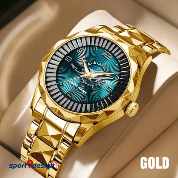 Miami Dolphins Business Watch For Men Automatic Mechanical Stainless Steel Band 2025 SPTDMW628 - Image 3