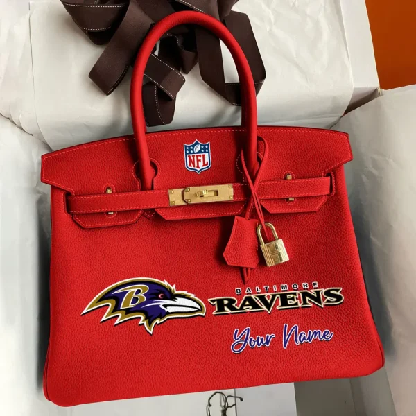 Baltimore Ravens Deluxe Handbag For Women Custom Your Name 2025 Versions, Sport Deluxe Handbag SPTSDB003 - Image 3
