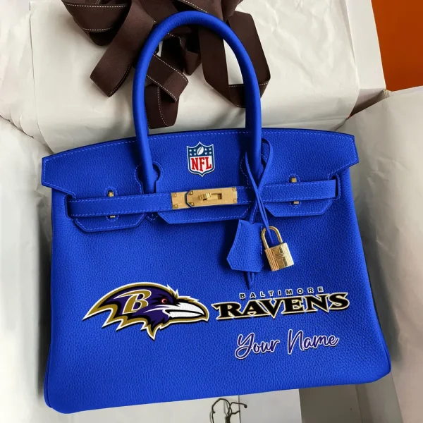 Baltimore Ravens Deluxe Handbag For Women Custom Your Name 2025 Versions, Sport Deluxe Handbag SPTSDB003