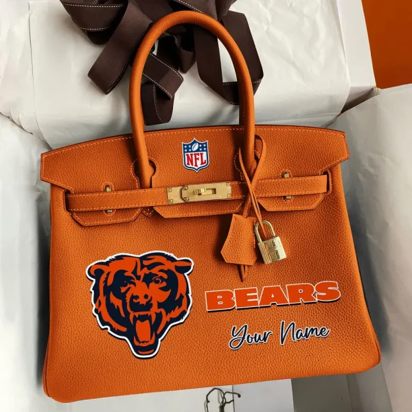 Chicago Bears Deluxe Handbag For Women Custom Your Name 2025 Versions, Sport Deluxe Handbag SPTSDB006