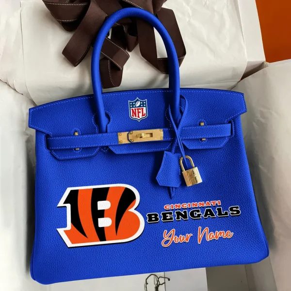 Cincinnati Bengals Deluxe Handbag For Women Custom Your Name 2025 Versions, Sport Deluxe Handbag SPTSDB007 - Image 2