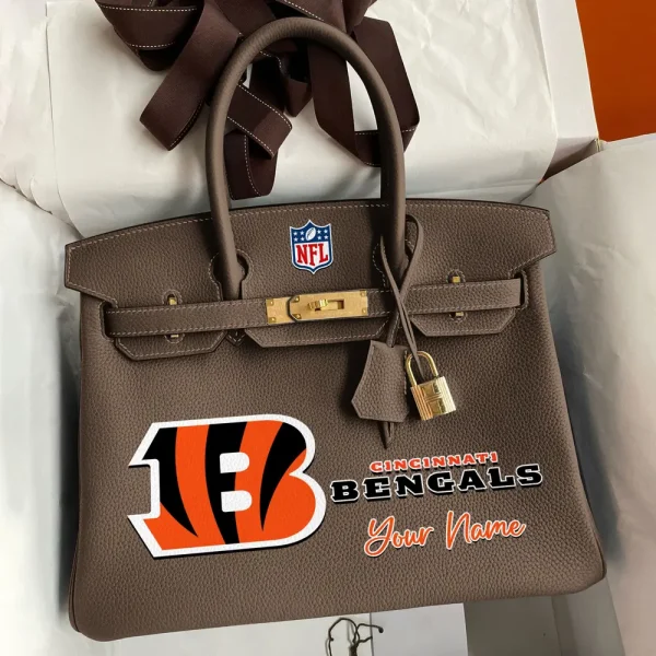 Cincinnati Bengals Deluxe Handbag For Women Custom Your Name 2025 Versions, Sport Deluxe Handbag SPTSDB007 - Image 3