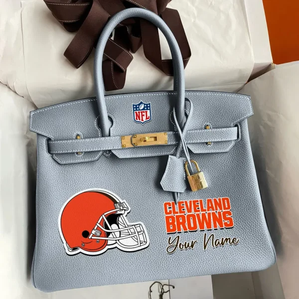 Cleveland Browns Deluxe Handbag For Women Custom Your Name 2025 Versions, Sport Deluxe Handbag SPTSDB008