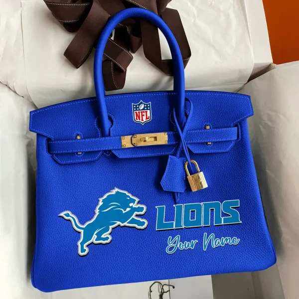 Detroit Lions Deluxe Handbag For Women Custom Your Name 2025 Versions, Sport Deluxe Handbag SPTSDB011