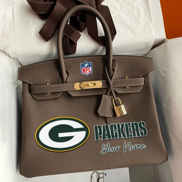 Green Bay Packers Deluxe Handbag For Women Custom Your Name 2025 Versions, Sport Deluxe Handbag SPTSDB012