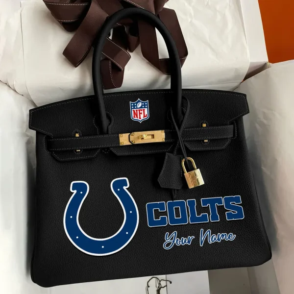 Indianapolis Colts Deluxe Handbag For Women Custom Your Name 2025 Versions, Sport Deluxe Handbag SPTSDB014