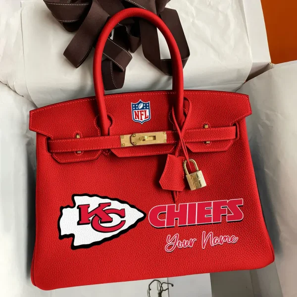 Kansas City Chiefs Deluxe Handbag For Women Custom Your Name 2025 Versions, Sport Deluxe Handbag SPTSDB016