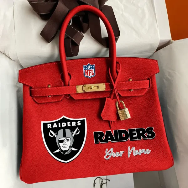 Las Vegas Raiders Deluxe Handbag For Women Custom Your Name 2025 Versions, Sport Deluxe Handbag SPTSDB017 - Image 4