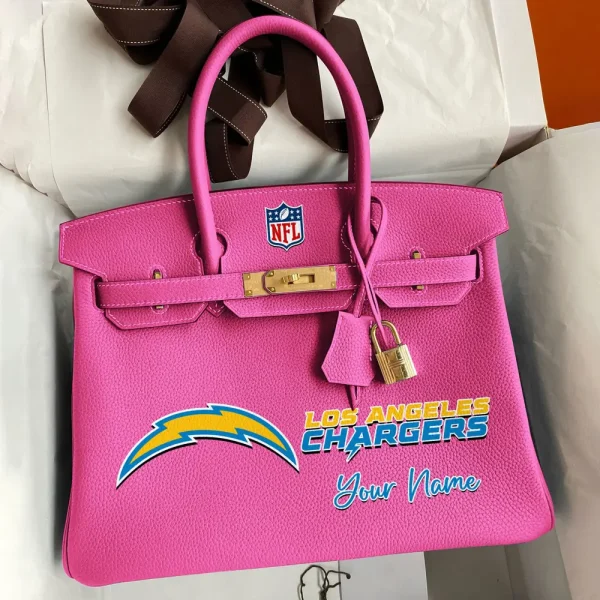Los Angeles Chargers Deluxe Handbag For Women Custom Your Name 2025 Versions, Sport Deluxe Handbag SPTSDB018 - Image 4