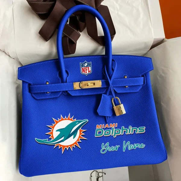 Miami Dolphins Deluxe Handbag For Women Custom Your Name 2025 Versions, Sport Deluxe Handbag SPTSDB020 - Image 2