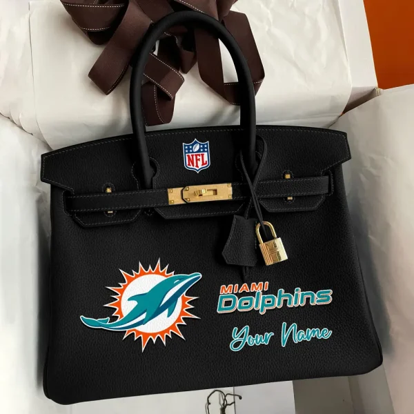 Miami Dolphins Deluxe Handbag For Women Custom Your Name 2025 Versions, Sport Deluxe Handbag SPTSDB020 - Image 8
