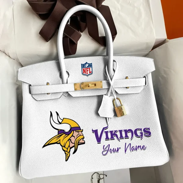 Minnesota Vikings Deluxe Handbag For Women Custom Your Name 2025 Versions, Sport Deluxe Handbag SPTSDB021 - Image 3