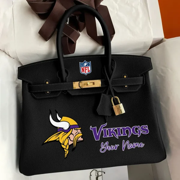 Minnesota Vikings Deluxe Handbag For Women Custom Your Name 2025 Versions, Sport Deluxe Handbag SPTSDB021 - Image 4