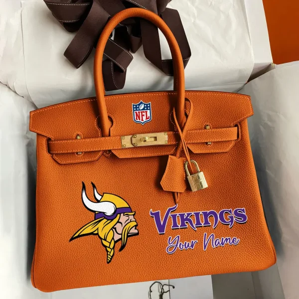 Minnesota Vikings Deluxe Handbag For Women Custom Your Name 2025 Versions, Sport Deluxe Handbag SPTSDB021 - Image 6