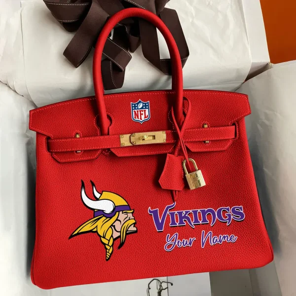 Minnesota Vikings Deluxe Handbag For Women Custom Your Name 2025 Versions, Sport Deluxe Handbag SPTSDB021 - Image 8