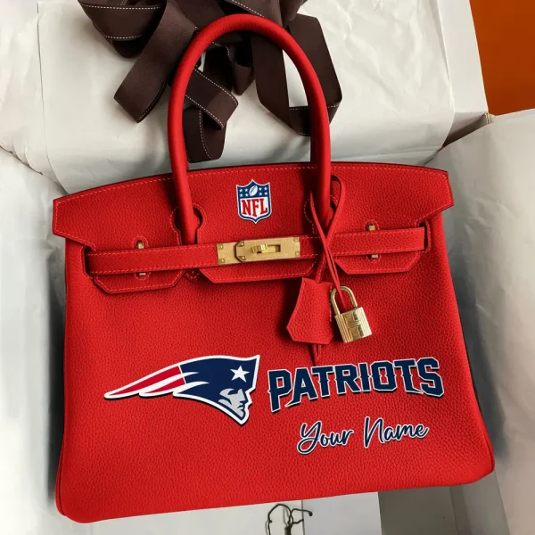 New England Patriots Deluxe Handbag For Women Custom Your Name 2025 Versions, Sport Deluxe Handbag SPTSDB022 - Image 5