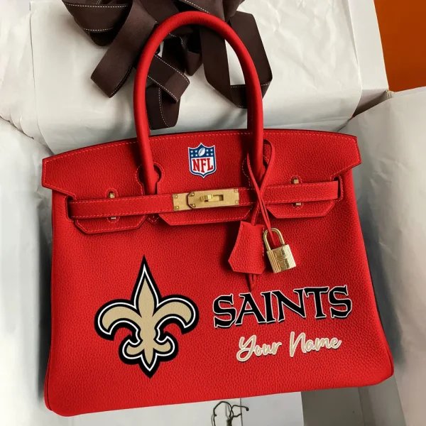 New Orleans Saints Deluxe Handbag For Women Custom Your Name 2025 Versions, Sport Deluxe Handbag SPTSDB023 - Image 4