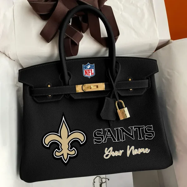 New Orleans Saints Deluxe Handbag For Women Custom Your Name 2025 Versions, Sport Deluxe Handbag SPTSDB023 - Image 2
