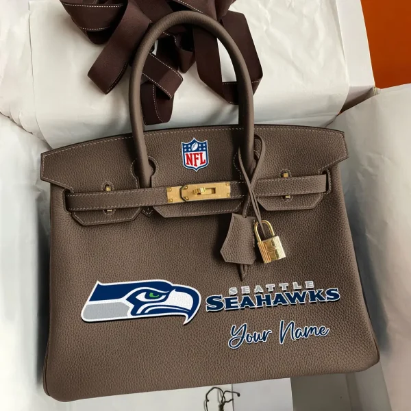 Seattle Seahawks Deluxe Handbag For Women Custom Your Name 2025 Versions, Sport Deluxe Handbag SPTSDB029 - Image 3