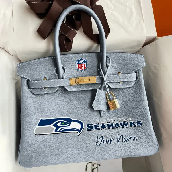 Seattle Seahawks Deluxe Handbag For Women Custom Your Name 2025 Versions, Sport Deluxe Handbag SPTSDB029