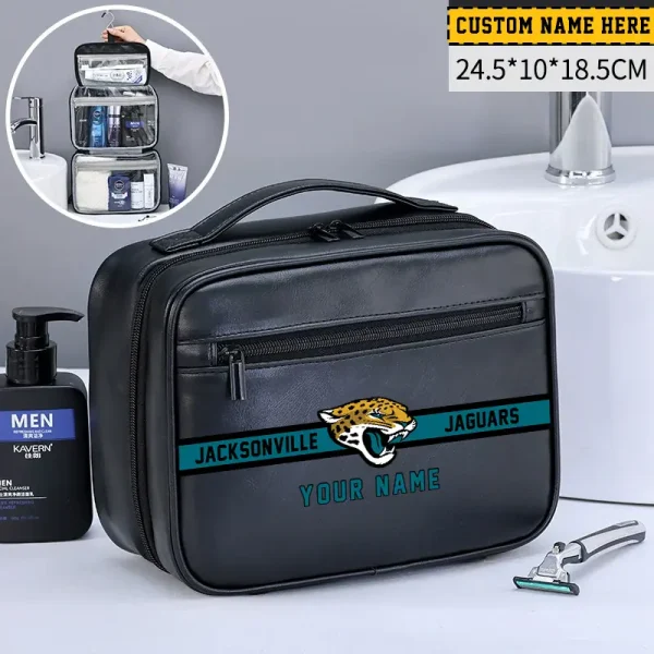 Jacksonville Jaguars Leather Wash Bag Travel Business Trips 2025 SPTMLWBTBT047 - Image 2