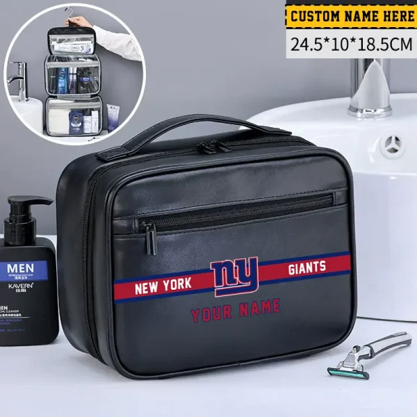 New York Giants Leather Wash Bag Travel Business Trips 2025 SPTMLWBTBT056 - Image 4