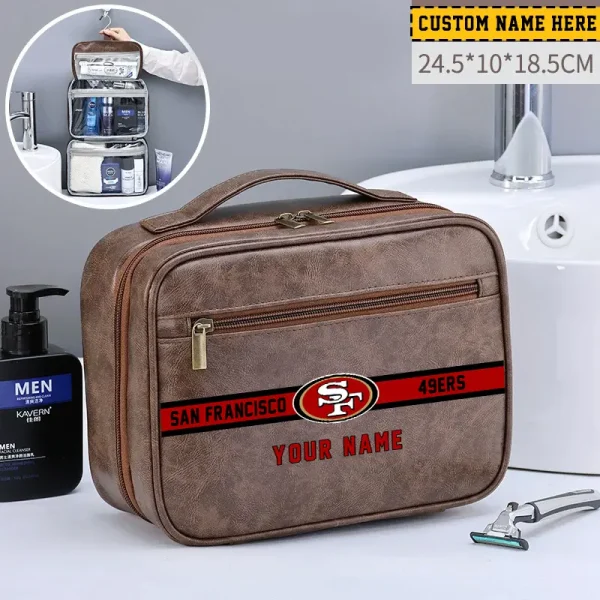 San Francisco 49ers Leather Wash Bag Travel Business Trips 2025 SPTMLWBTBT060 - Image 3