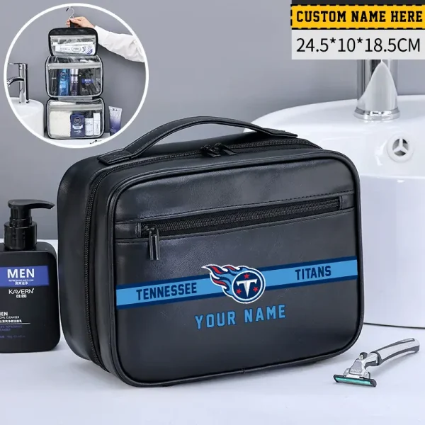 Tennessee Titans Leather Wash Bag Travel Business Trips 2025 SPTMLWBTBT063 - Image 2