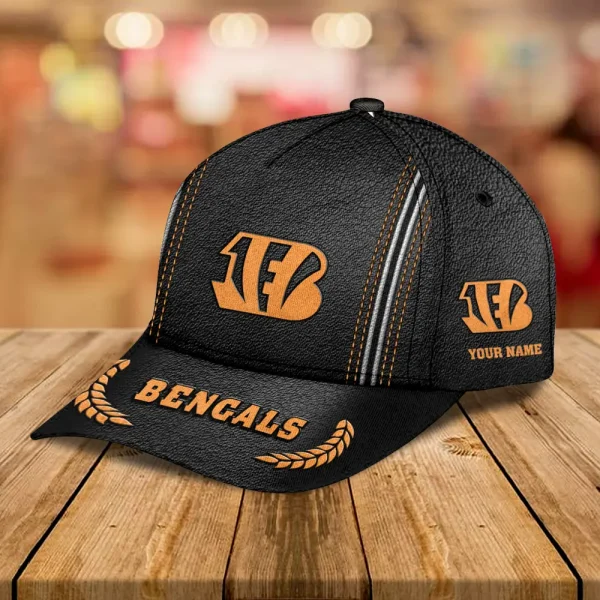 Cincinnati Bengals Leather Baseball Cap Trending 2025 SPTLBC039 - Image 2