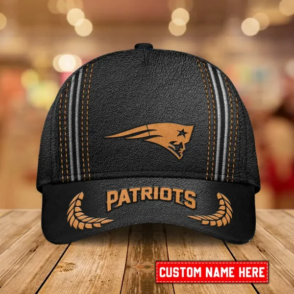 New England Patriots Leather Baseball Cap Trending 2025 SPTLBC054 - Image 2