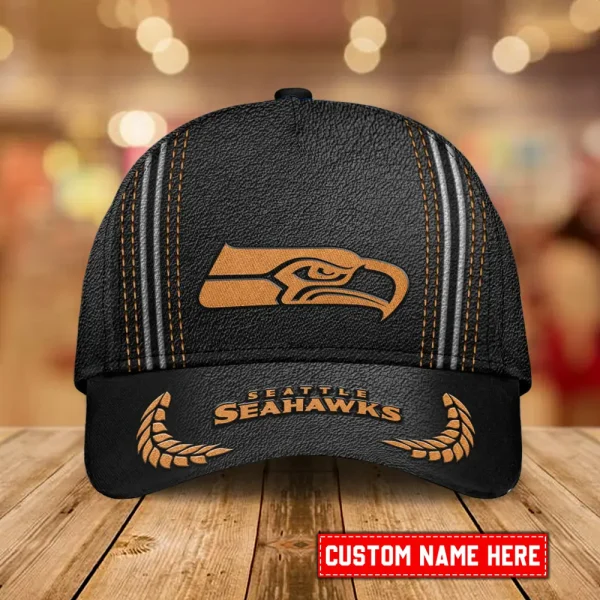 Seattle Seahawks Leather Baseball Cap Trending 2025 SPTLBC061 - Image 2