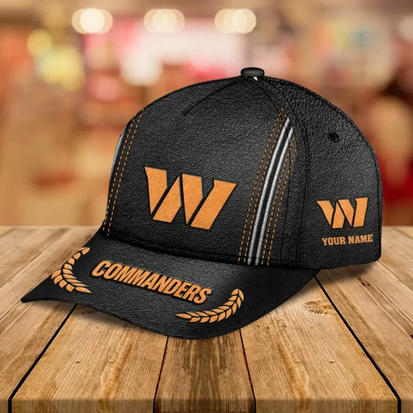 Washington Commanders Leather Baseball Cap Trending 2025 SPTLBC064 - Image 2