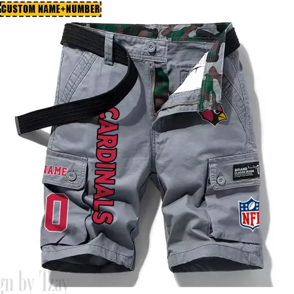 Arizona Cardinals New Summer Men Cargo Shorts Fashion 2025  SPTNSM001 - Image 5